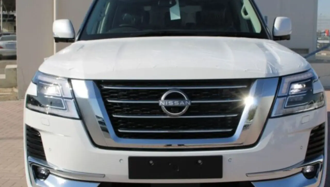White Nissan Patrol SUV front view showcasing magic of this true SUV legend and game-changer