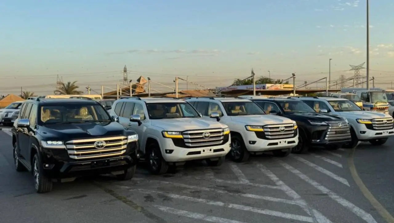 Multiple Toyota Land Cruiser LC300 SUVs parked showcasing unstoppable performance redefining off-roading in India