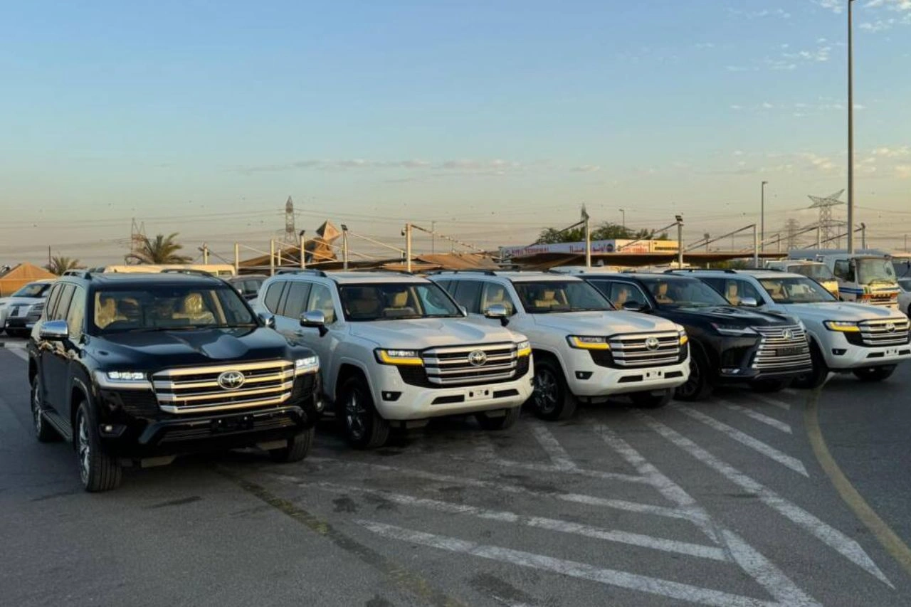 Multiple Toyota Land Cruiser LC300 SUVs parked showcasing unstoppable performance redefining off-roading in India